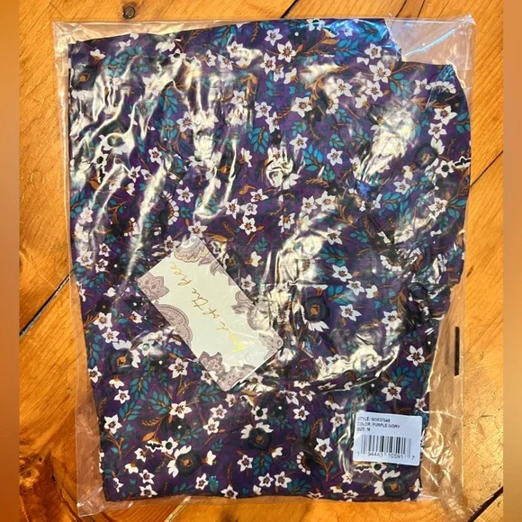 Band of the Free Coraline Purple Floral Crossover Mini Dress Size Med $78 Retail - Picture 6 of 7